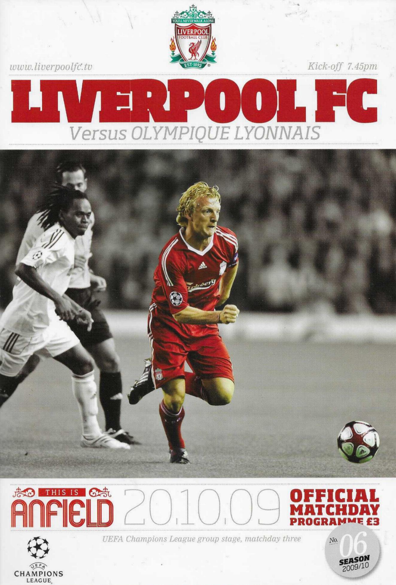 2009/10 CHAMPIONS LEAGUE - LIVERPOOL v LYON